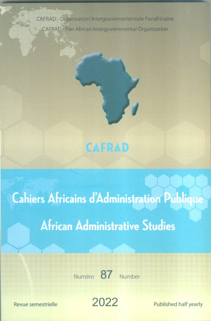 AFRICAN ADMINISTRATIVES STUDIES JUST RELEASED ITS N° 87