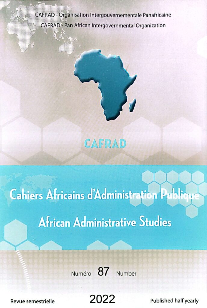 Cahiers Africains d’Administration Publique Numéro 87