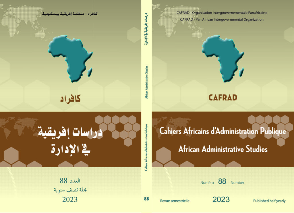 Publication of the latest issue of CAFRAD’s biannual journal “African Administration Studies”